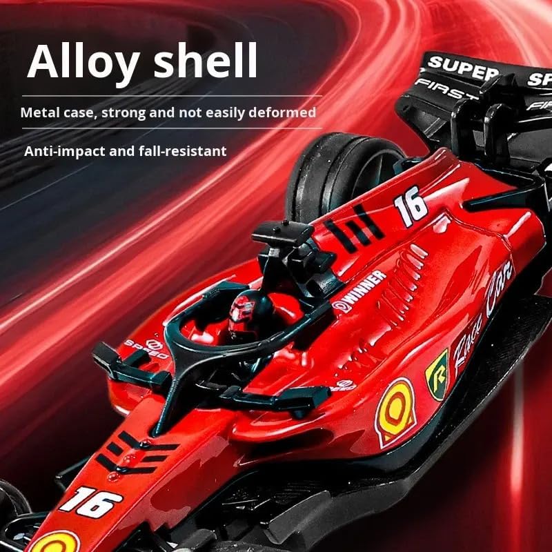 Image of 1:64 Die cast Metal F1 Mini RC Racing car with LED Lights | 2.4GHz Remote Control Car | 3 Speed Adjustable, USB Rechargeable Alloy RC Car for Kids & Adults Indoor /Outdoor Racing