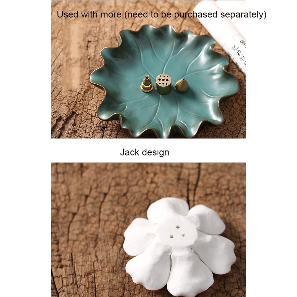 Ceramica Decorativi Titolare Bruciatore Incenso, A Mano Porta Incenso Ash Catcher Vassoio, Holder Lotus Mosquito Coil, Creativo Aromaterapia Porta Bobina Zanzara