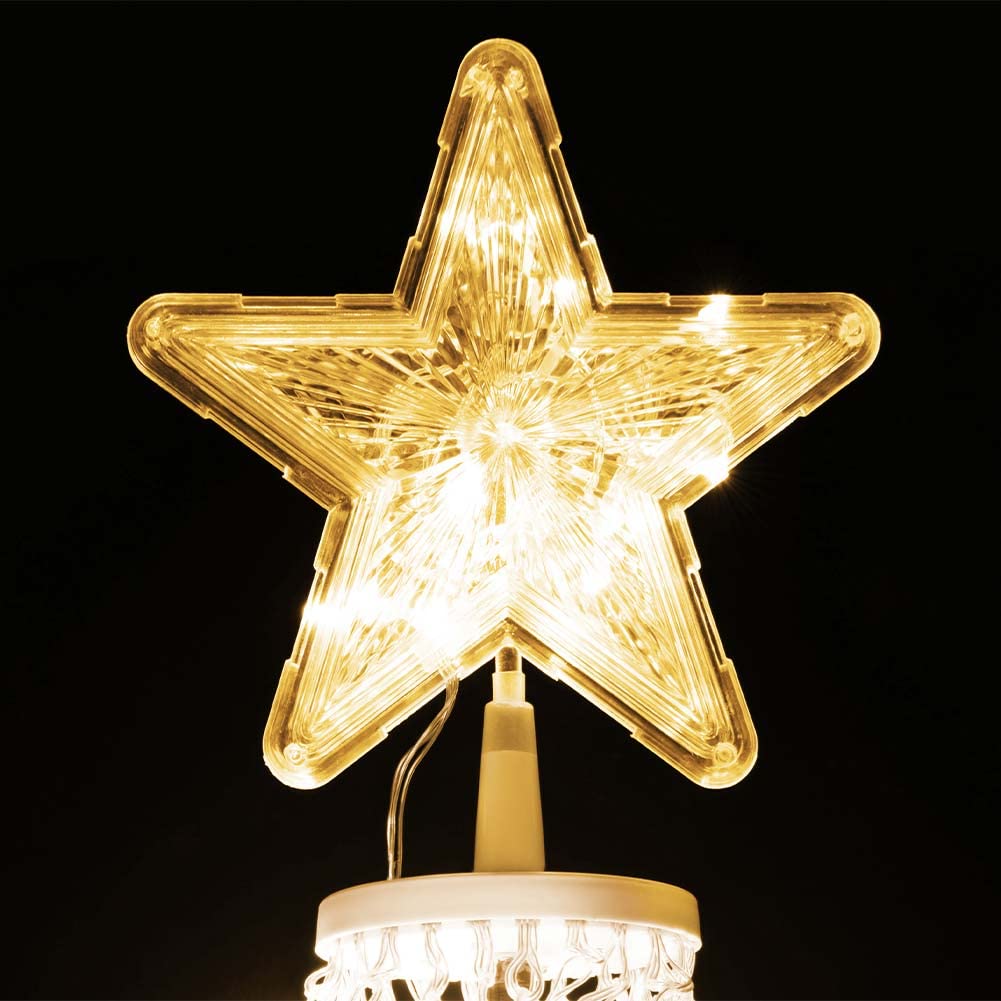 Poster Een abstract verlichte kerstboom - 120x90 cm - Kerstmis