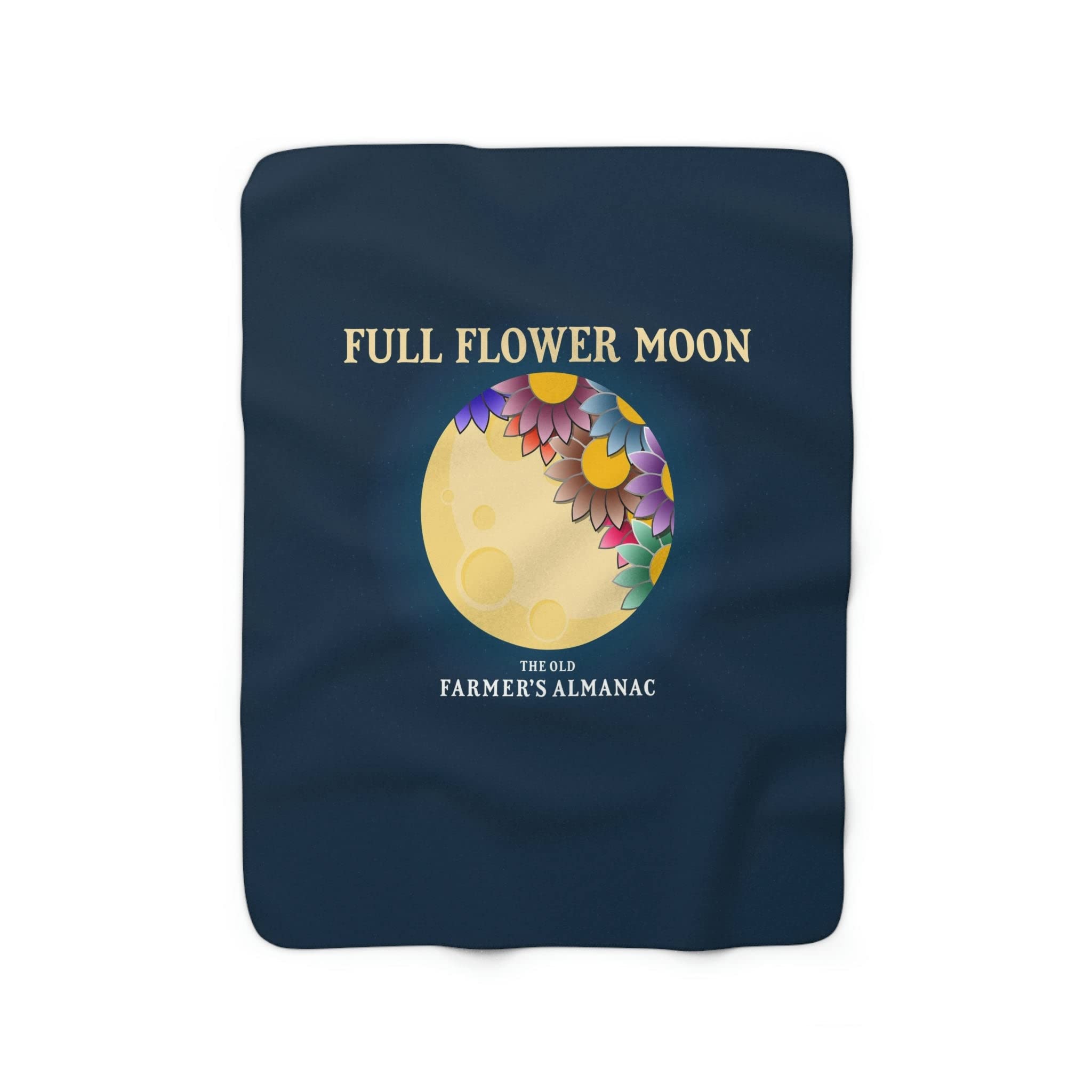 Sunbelt GiftsSUNBELTGIFTS The Old Farmer's Almanac Full Flower Moon Sherpa Fleece Blanket