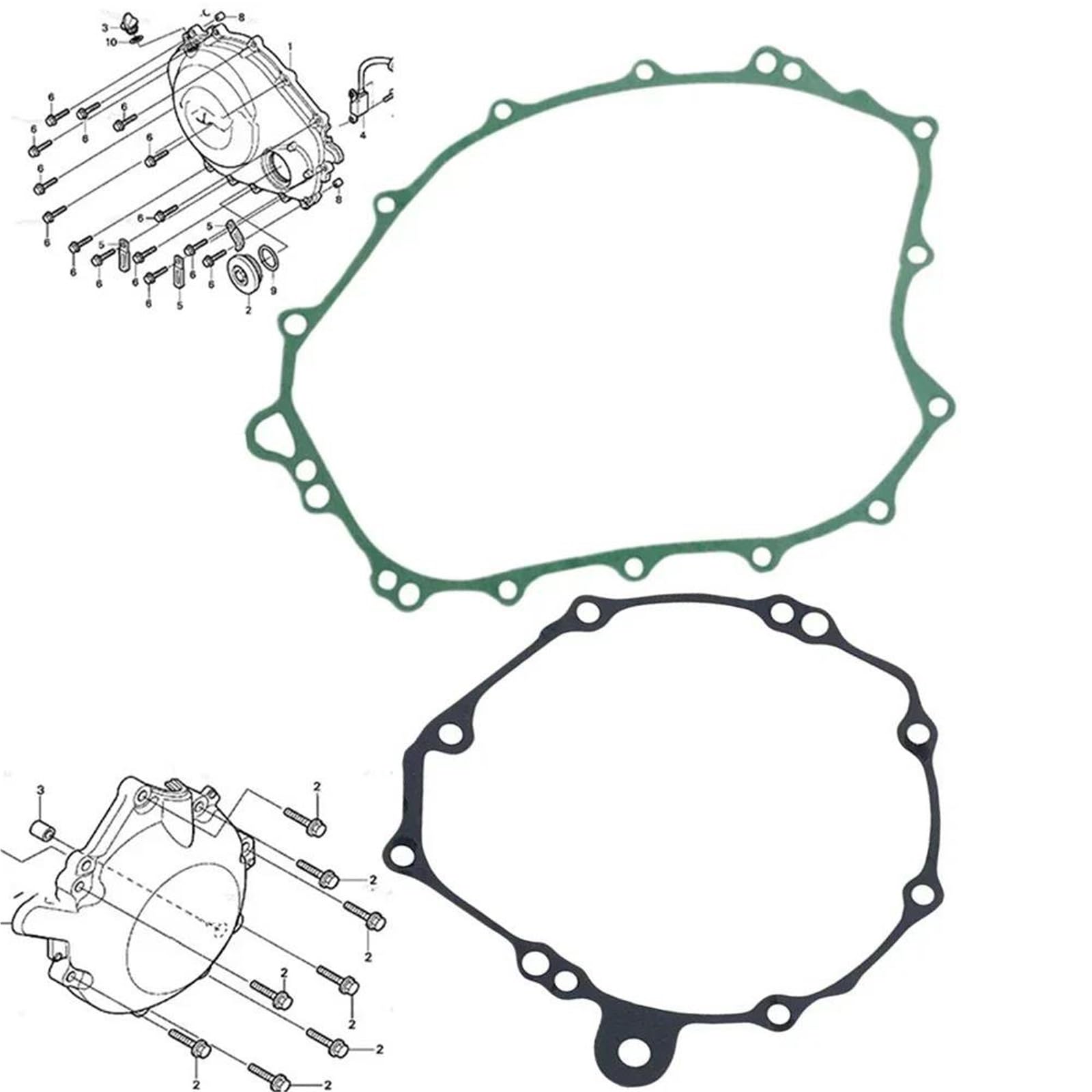 Kit Guarnizioni Testa E Base Cilindro Set Di Guarnizioni Motore Per Moto Per Per CBR1000RR 2004-2007 Kit Di Revisione Con Guarnizione Coperchio Statore/generatore