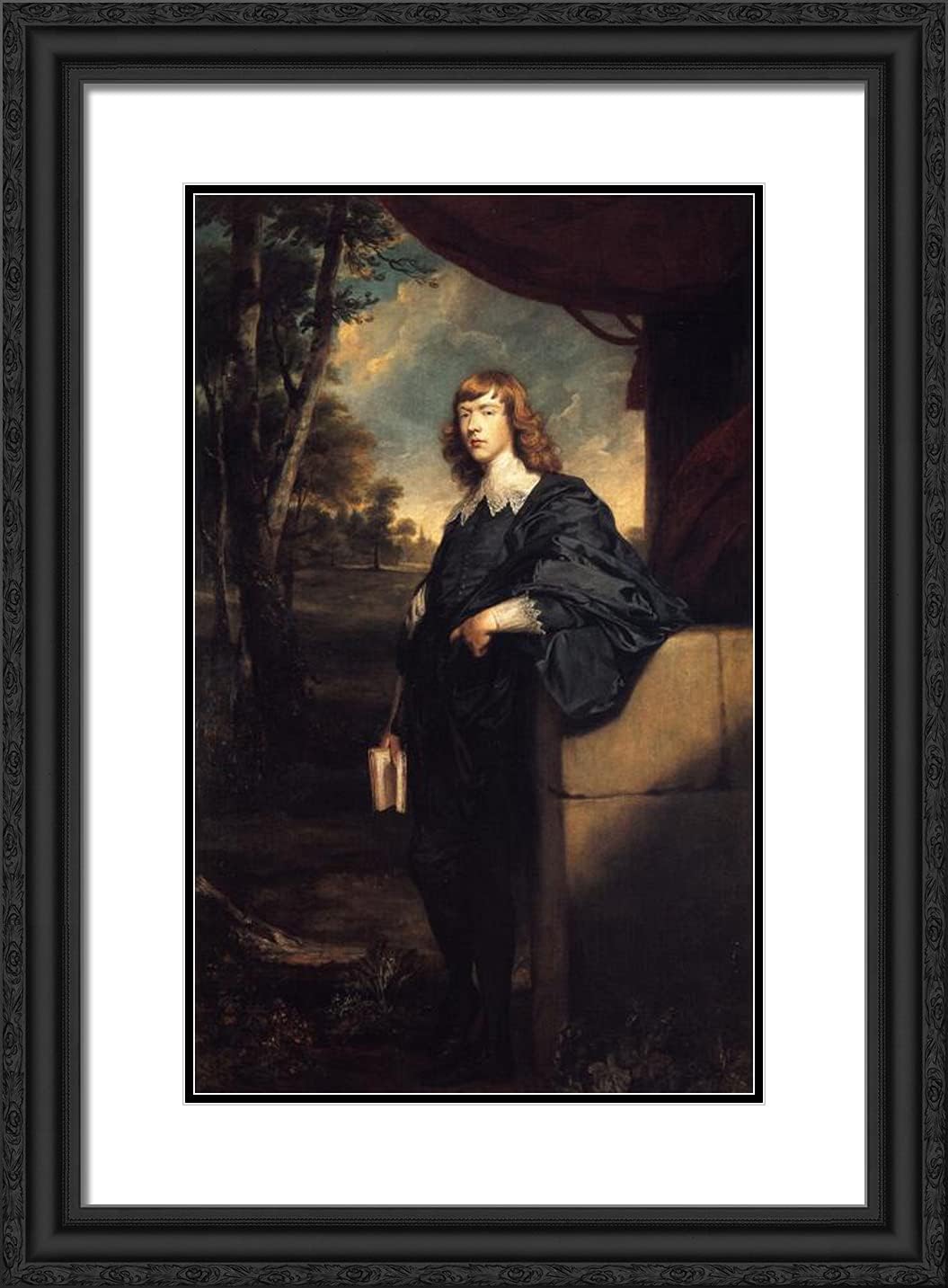 ArtDirect Gainsborough, Thomas 18x24 Gold Ornate Framed Art Print with Double Matting Titled: Portrait of George Spencer