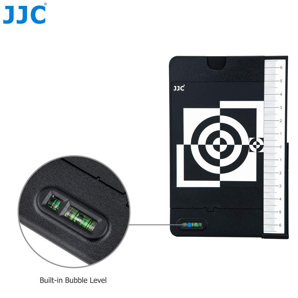 JJC Herramienta de Calibración de Objetivo 2-en-1 con Tarjeta de Calibración Fotográfica para Canon Nikon Sony Pentax Olympus etc. Cámaras Profesionales