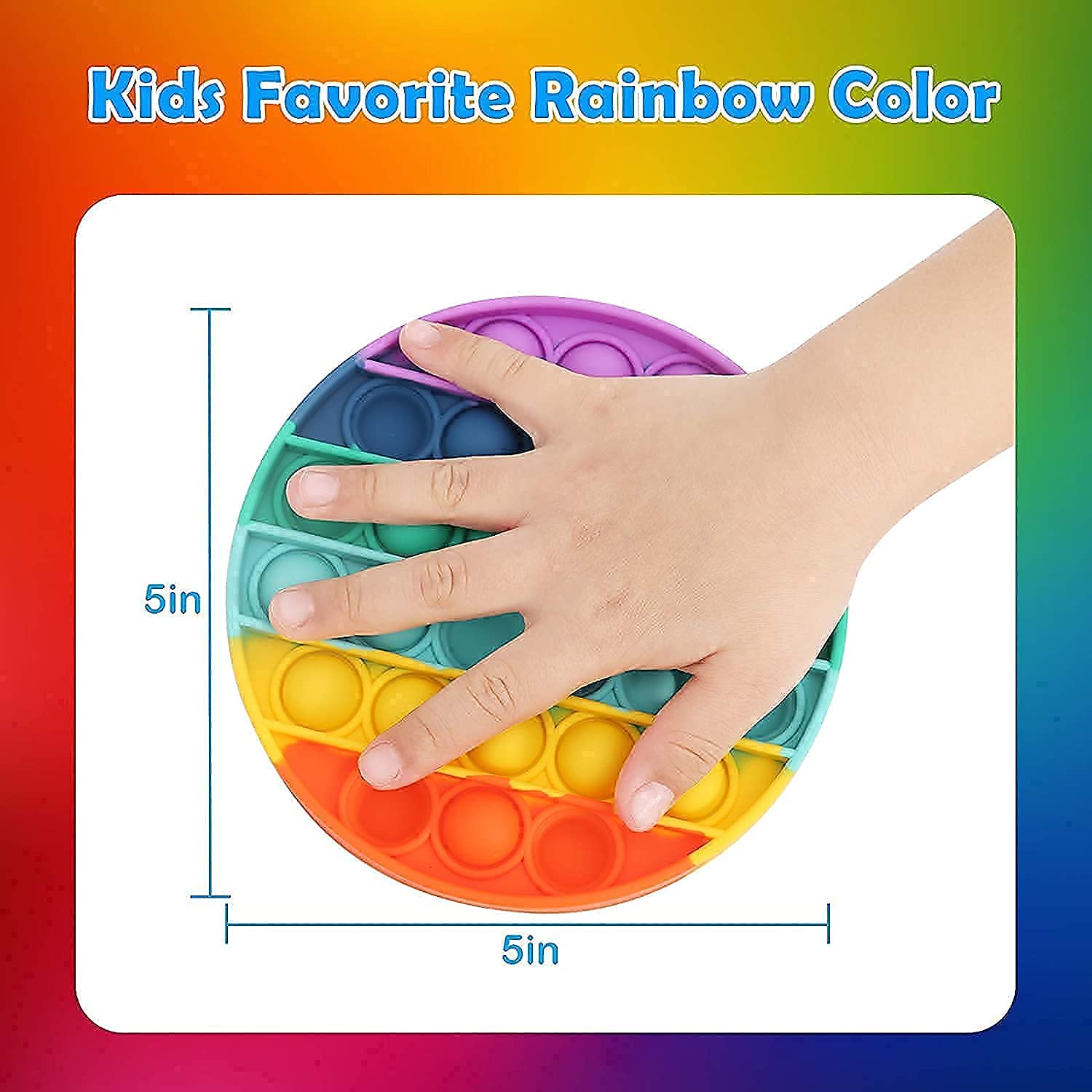 Tilak Venture® Pop It Toys for Kids - Heart & Horse Shape Push Pop Bubble Fidget Sensory Toys, Rainbow Popit, Autism Popit Game, Stress Relief 2