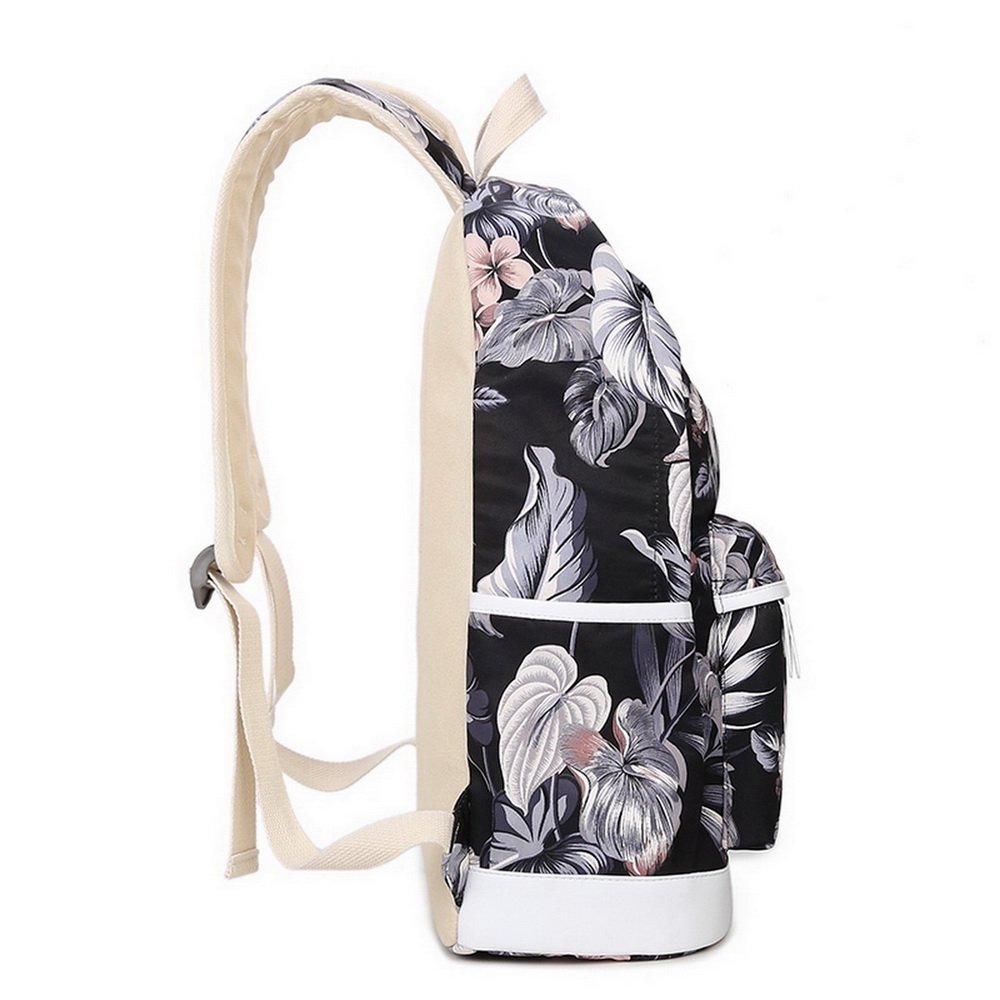 Acmebon Sac à dos décole fashion pour filles, Sac à dos Casual pour ordinateur portable - Ensemble de 3 pièces pour femmes Floral
