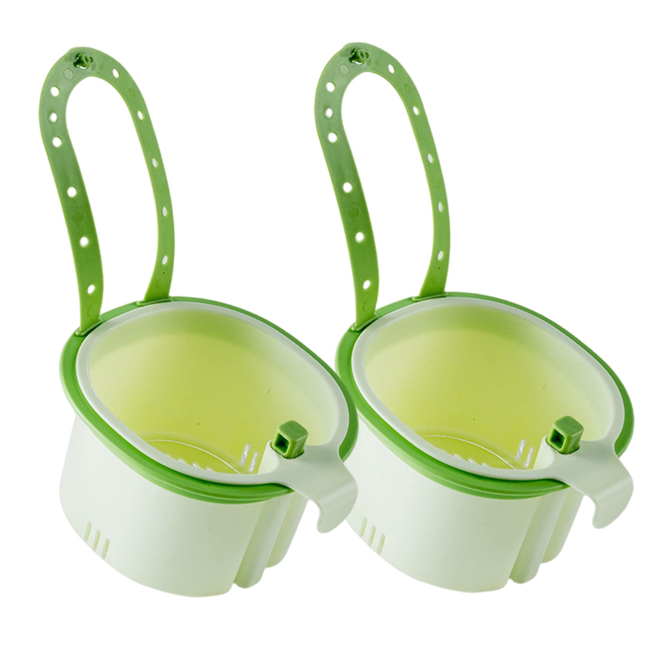 Goutdori 2PCS Kitchen Sink Strainer Basket, Hanging Detachable Sink Filter Basket with Press Dump, Light Green Filter, Strainer, Kitchen