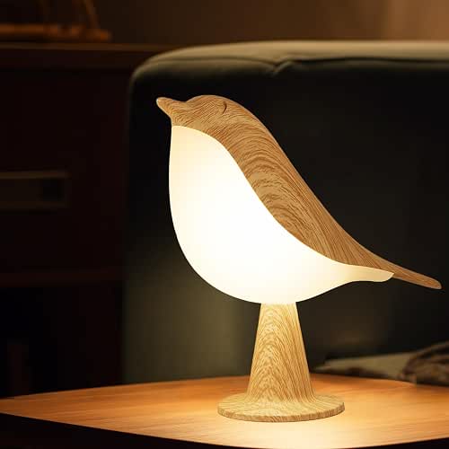 Small Bird Table Lamp, 2600 mAh Cordless Desk Lamp, Touch