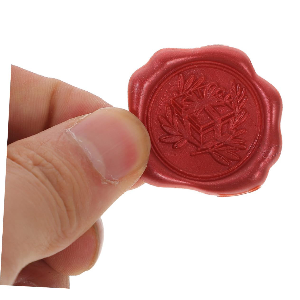 Autocollants de Sceau de Cire Adhésifs 100 Pièces en Cire Rouge