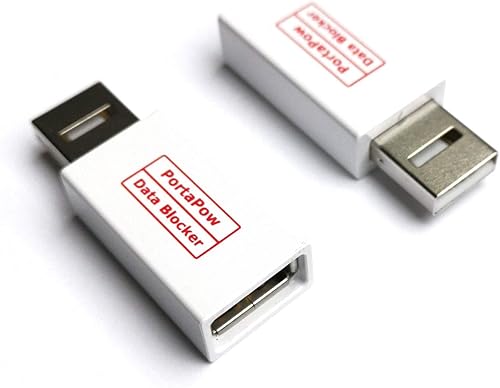 Bloqueador de datos USB de 3 generación (paquete de 2 blanco) - Protege contra el conector de jugo