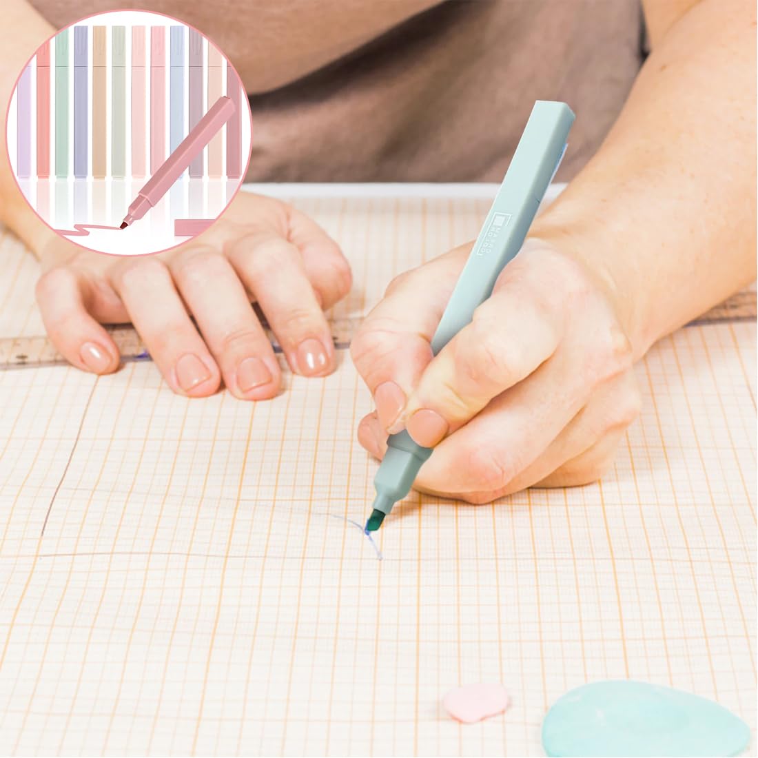 12 Evidenziatori Pastello Doppia Punta - Penne Per Appunti, Scuola E Ufficio A Colori Tenui - Foto 9