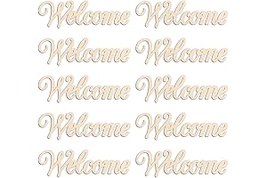 20-Count Warm Welcome Wood Cutouts