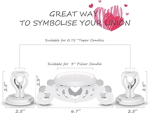 Miniatura 2 de Unity Candelabro  Juego de velas Unity para ceremonia de boda  Portavelas cónicos de pilar para decoración de centros de mesa de bodas, despedida de