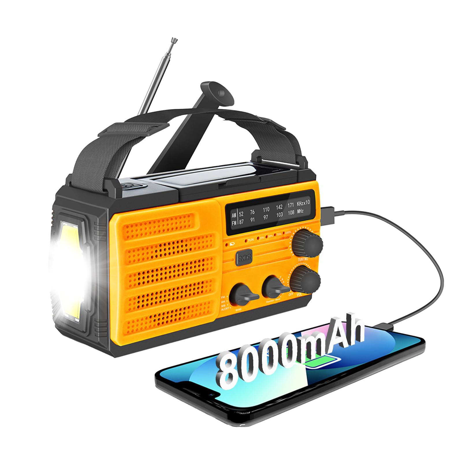 Zeerkeer radio dynamo survie solaire