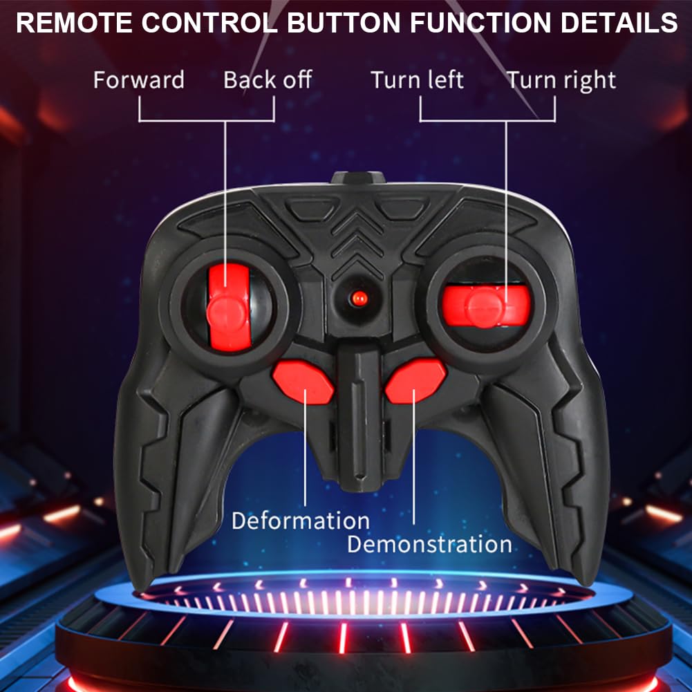 HATFRYF Transforming Remote Control Car, Transformable Robot RC Car Toy, RC Race Drift Cars, 360° Rotating, Kids Model Toy - Image 4