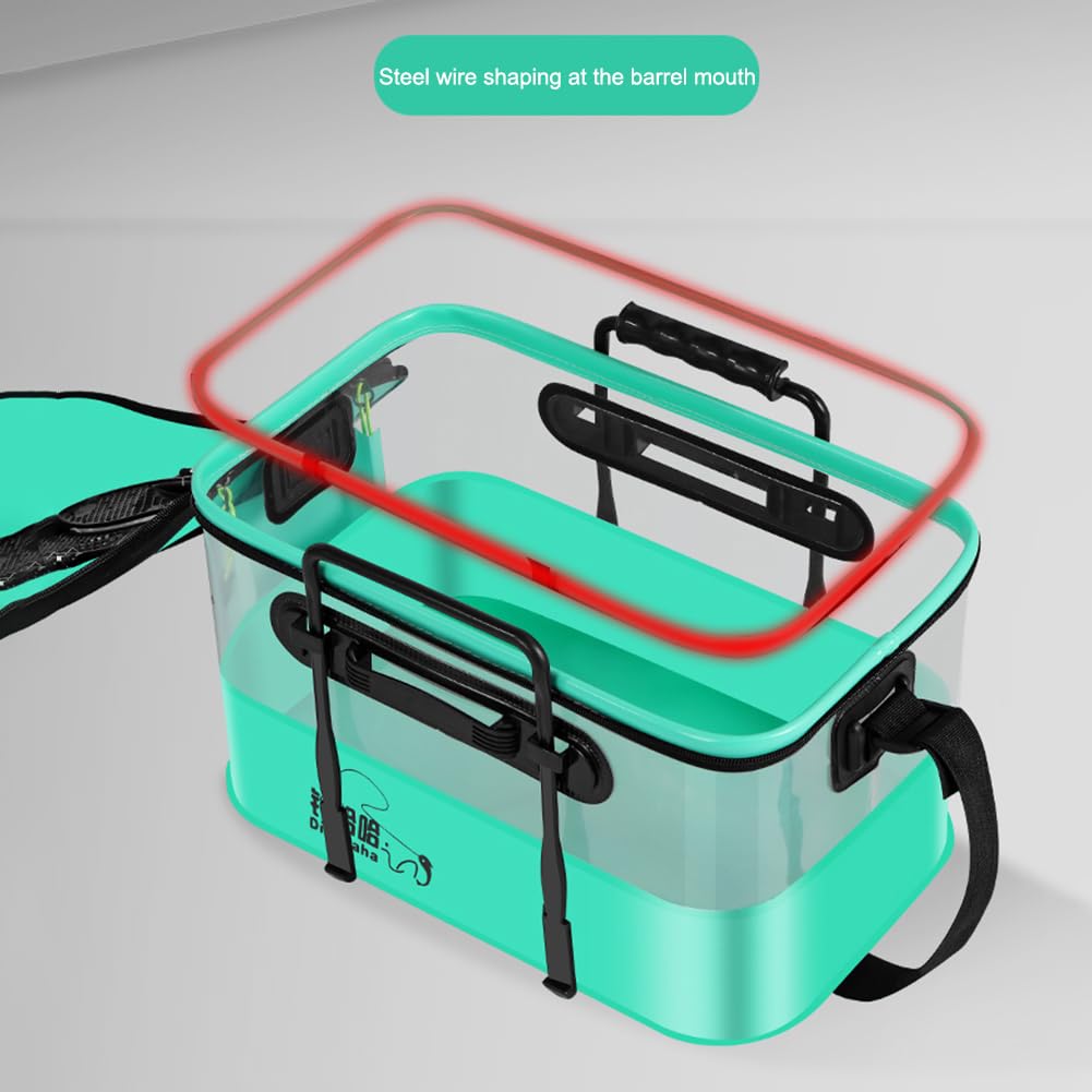 Transparenter Fischbehälter Mit Belüftung - Tragbarer Fischtank Für Angeln & Reisen