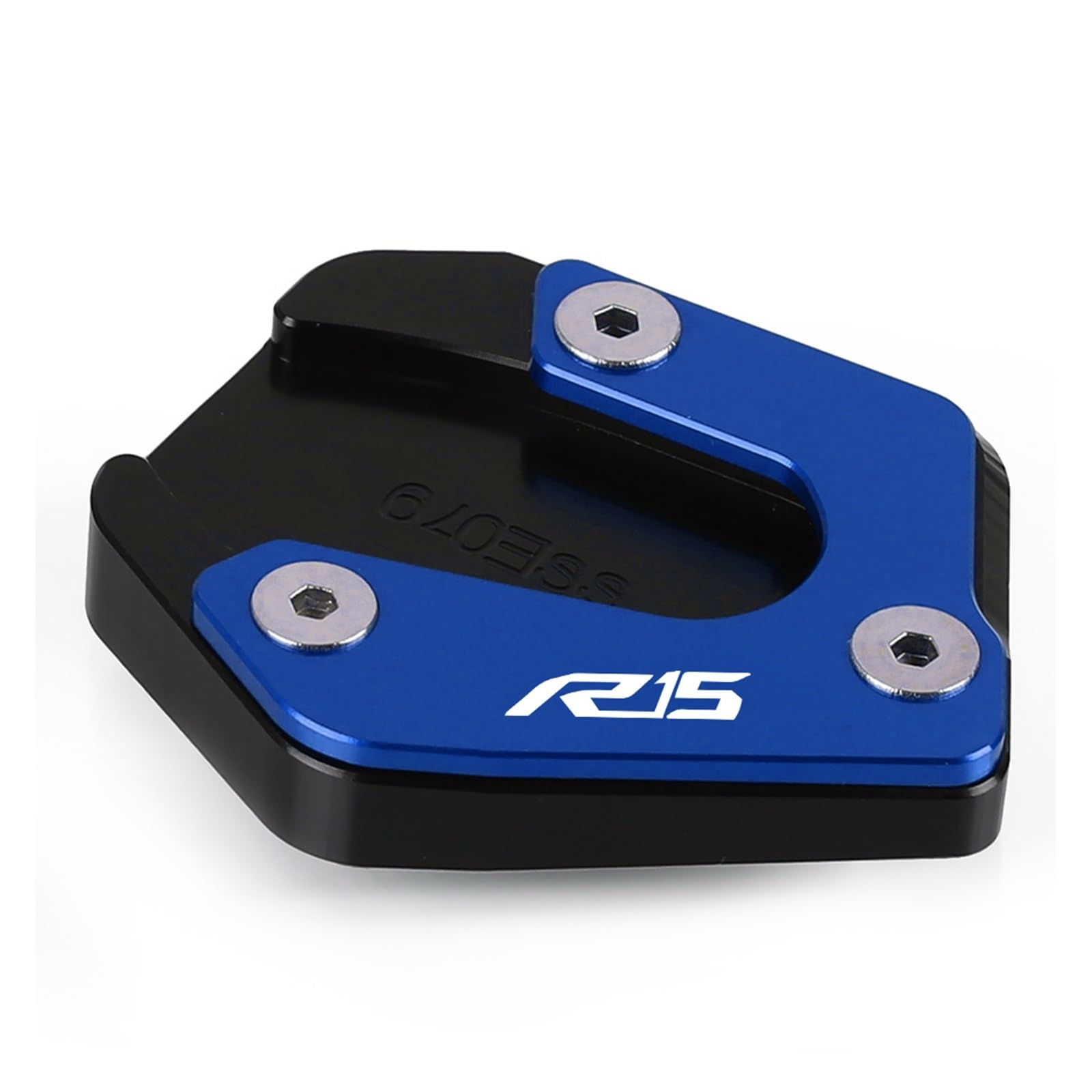 Moto Supporto Piastra per Yamaha YZF R15 V3 R15V3 2017 2018 2019 2020 Cavalletto Cavalletto Laterale Estensione Piede Pad Supporto YZF R15M V4 2021-2022-2023 (Color : 2)