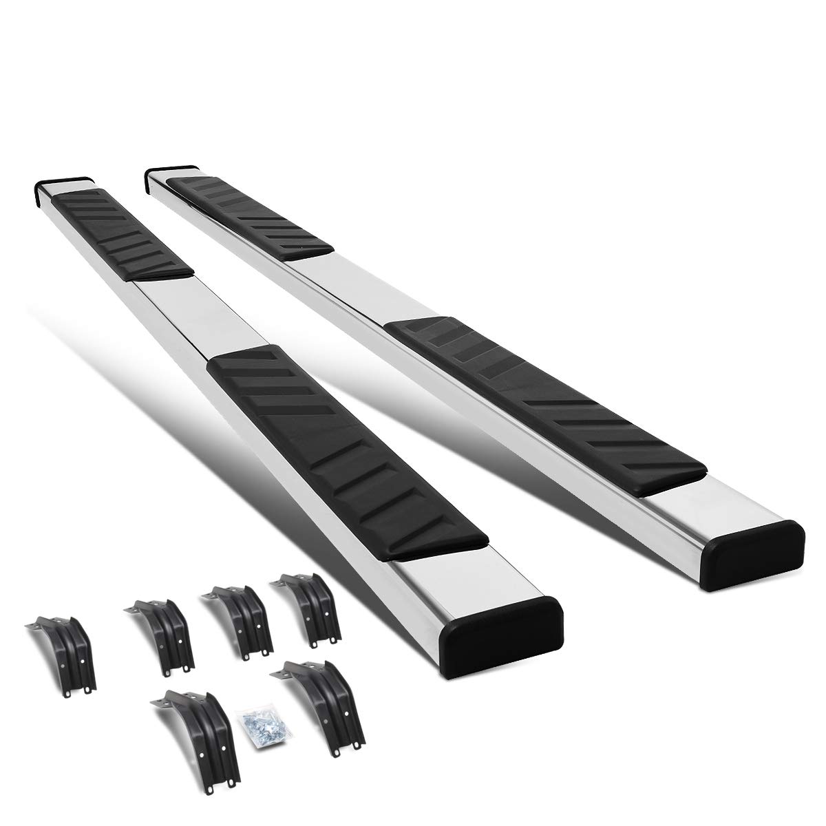 Running Board Auto Dynasty 5 Inches Honeycomb S Compatible With 2005-2022 Toyota Tacoma Double/Crew Cab, Stainless Steel Side Step Nerf Bar, Polished Chrome Running Boards For Silverado Crew Cab