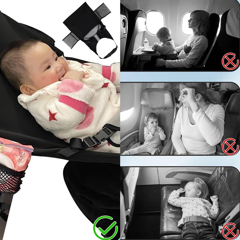 Lettino Viaggio Bambini per Aereo Culla da Viaggio Neonato Portatile Amaca Sedia Estensione Sedile per Dormire