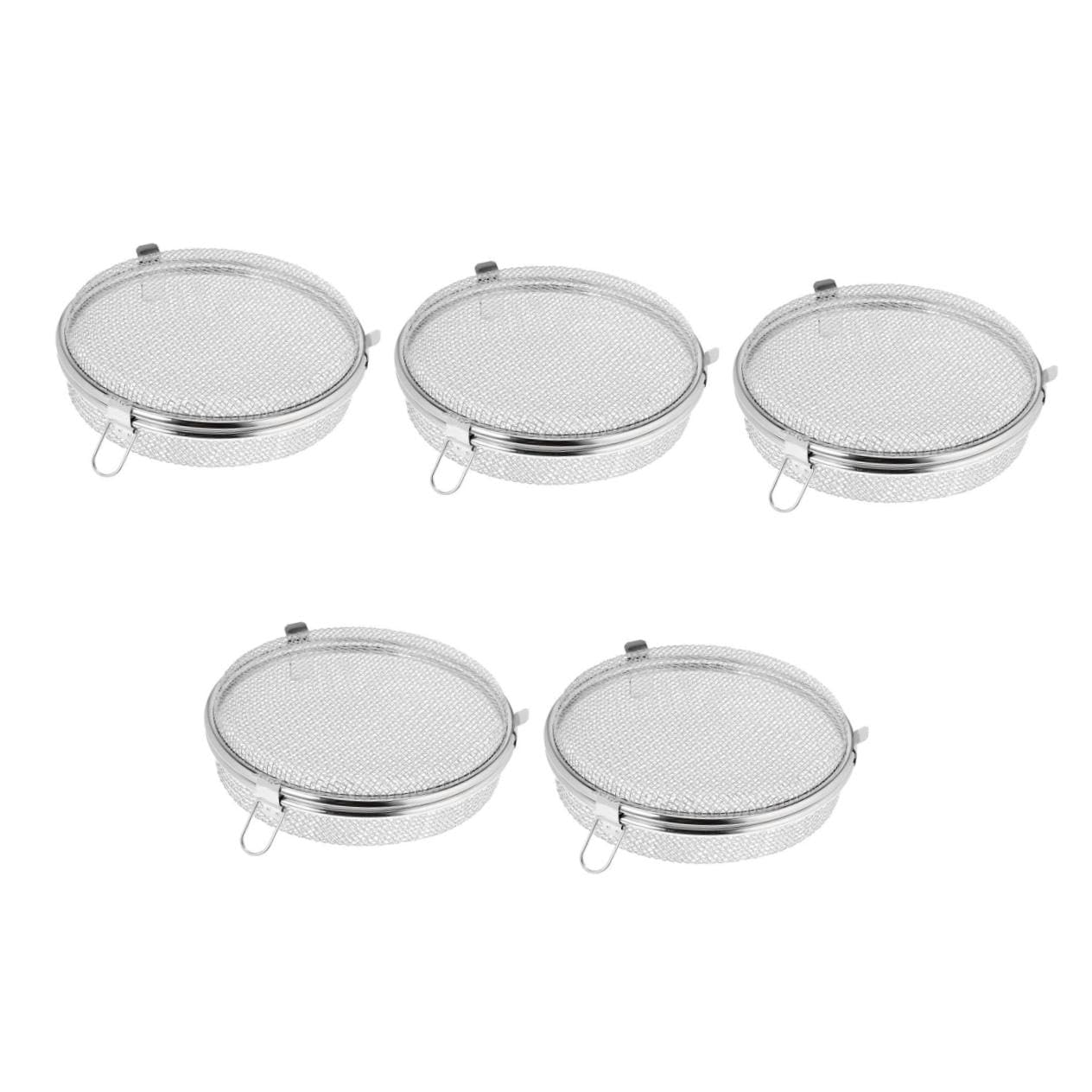 Cabilock 5 Piezas Cestas De Almacenamiento De Alambre Grandes Cesta De Piezas De Botella De Lavavajillas Brocheta Lavavajillas Para Objetos Pequeños Cestas De Mimbre Acero Inoxidable Silver