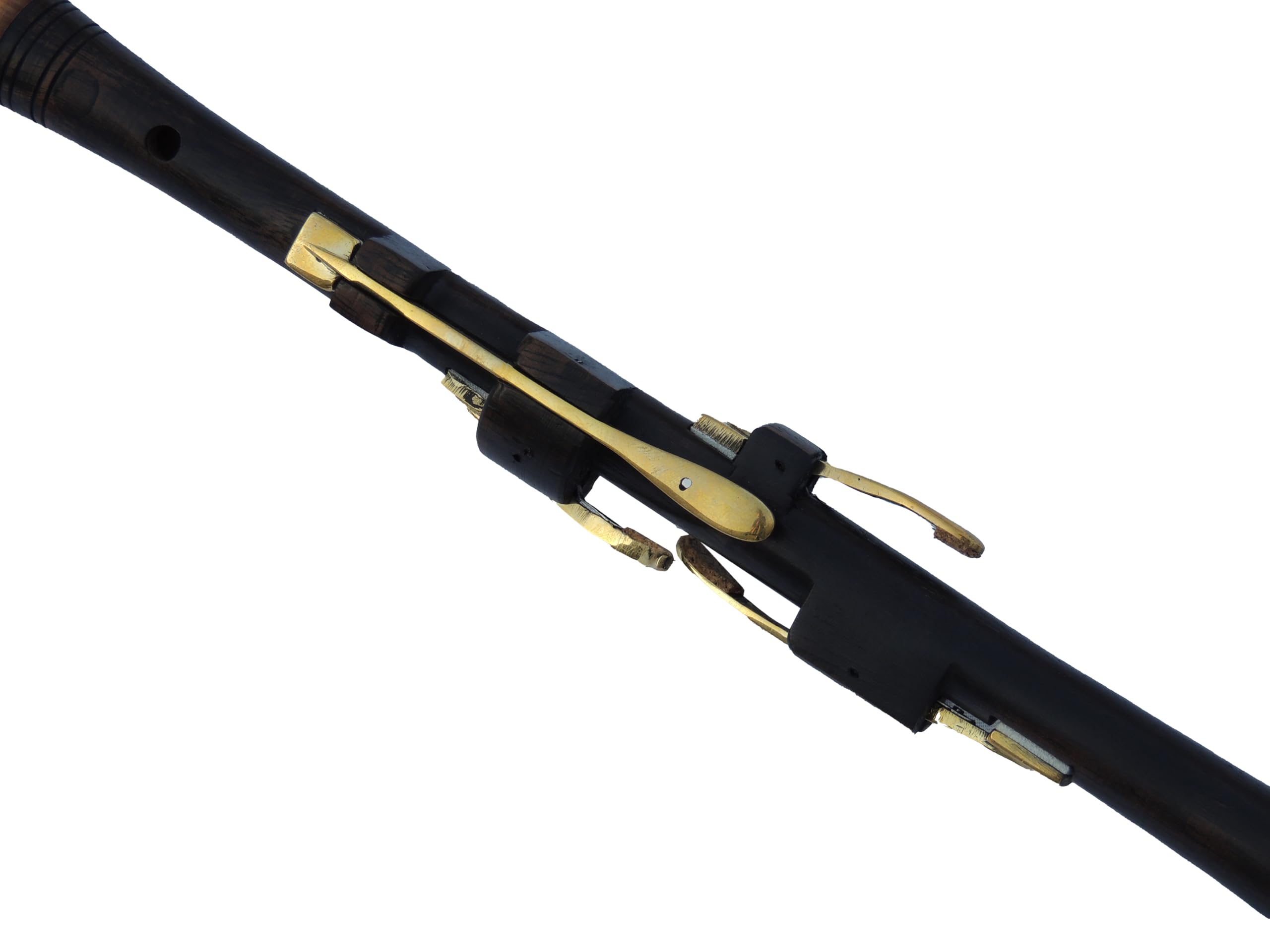 Irish Uilleann Pfeifen Halbes Set mit 4 Schlüsselchanter in D, vergoldete Schlüssel und Halterungen, Schüler-Dudelsack für Anfänger, Starter-Set Irland-Dudelsack mit komplettem Zubehör