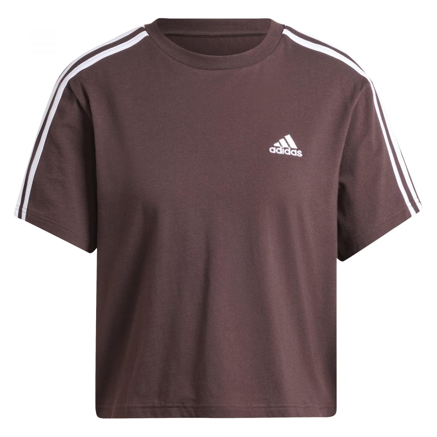 adidas Essentials 3-Stripes Single Jersey Crop Top Camiseta de Manga Corta Mujer (Pack de 1)