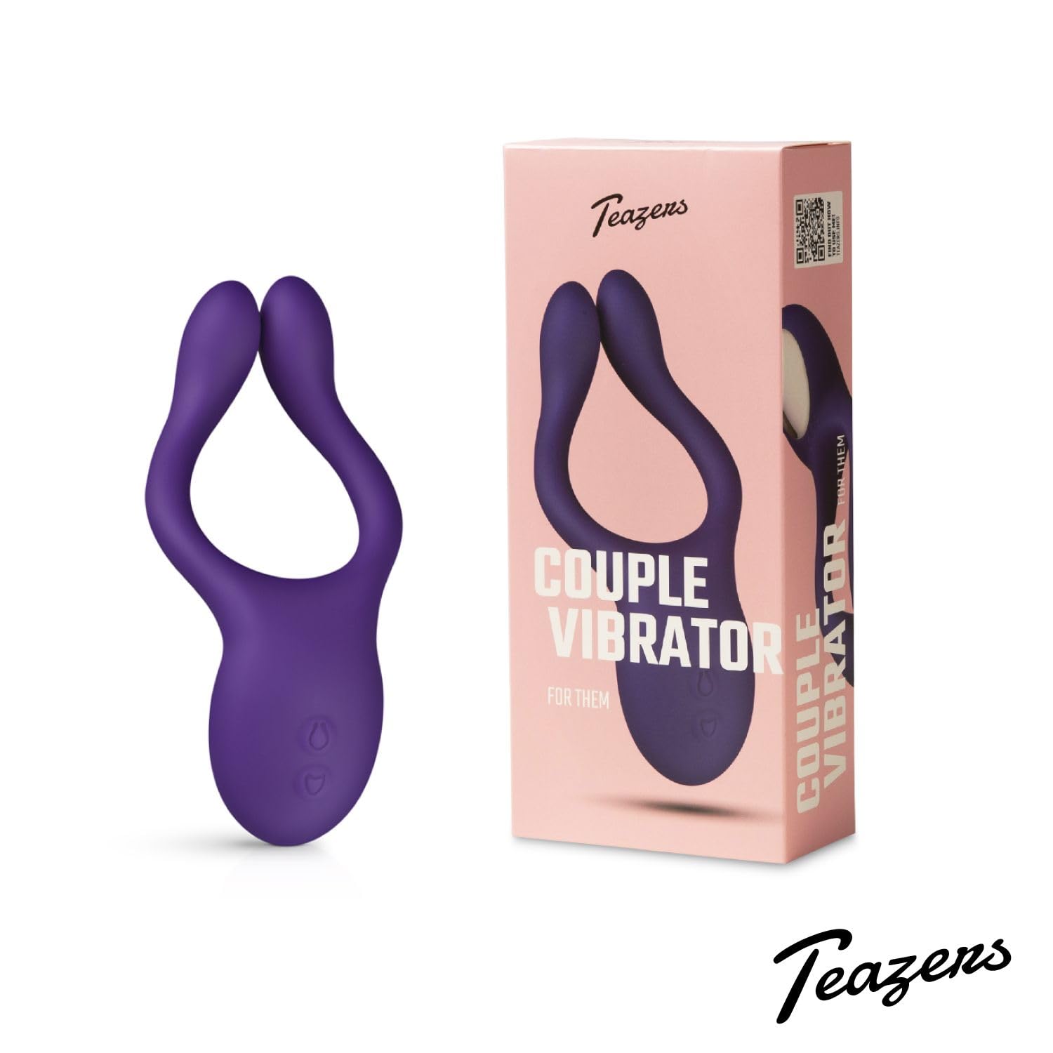 Teazers Vibratore di Coppia – Vibratore multifunzione per Uomo e Donna – Sex Toy di Coppia per Divertimento Extra - Viola