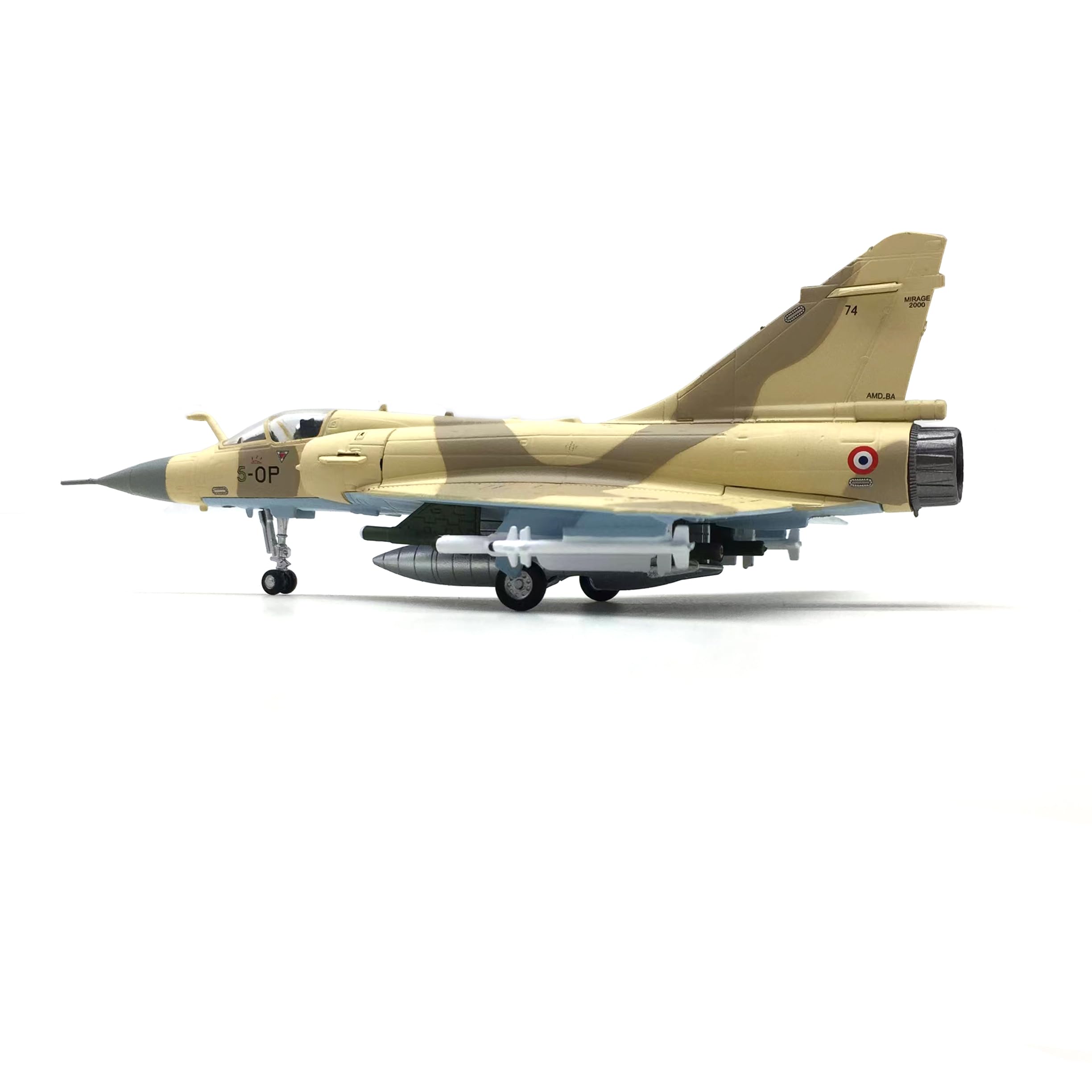 Enatuhter 1/100 Mirage 2000 Fighter Military Aircraft Model Fighter Aeroplane Metal Attack Plane for Home/Office Decor (Yellow) - Image 4