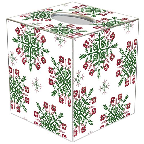 Christmas Snowflake Paper Mache Tissue Box Cover