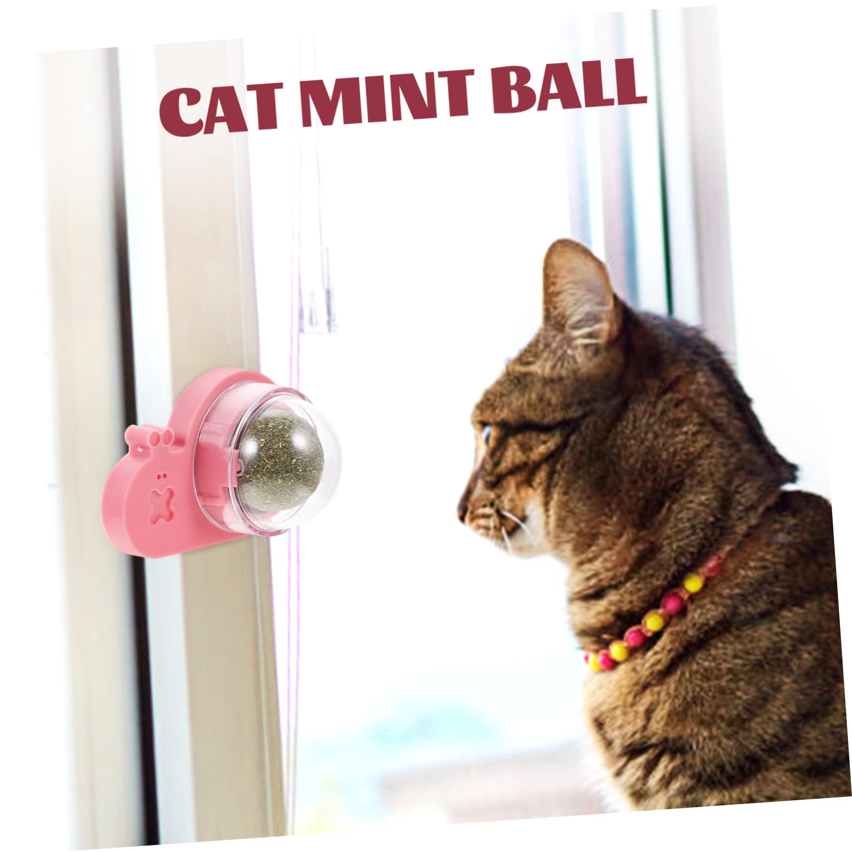 Kisangel 4piezas Pelota De Catnip para Gatos Interactiva Juguete para Mascotas Snack y Limpieza Pared para Gatos Pequeños y Gatitos