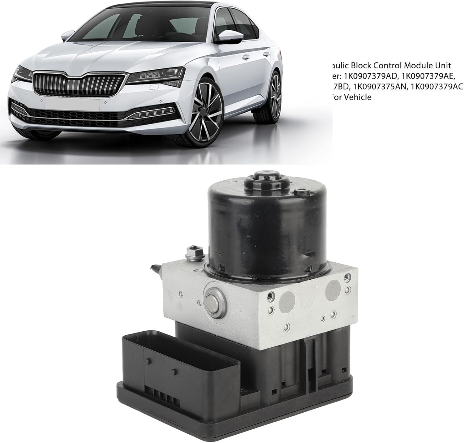 ABS Control Module, ABS Hydraulic Block Control Module Unit 1K0907379AD Anti Slip Stable Handling ABS Hydraulic Block Control Unit for Vehicle