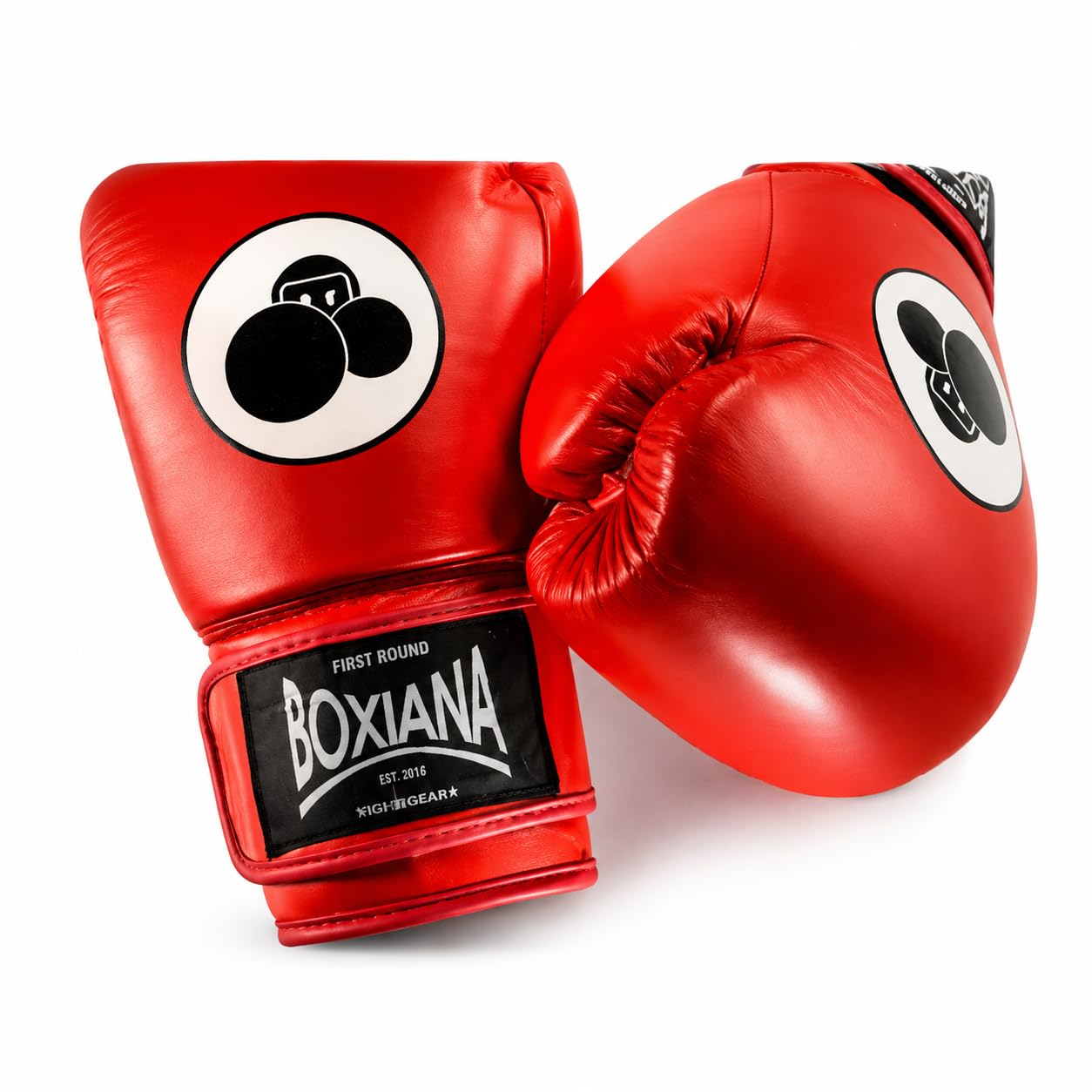 Guantes de Boxeo de Piel Natural para Entrenamiento y Sparring Modelo, First Round Red, 14 Oz