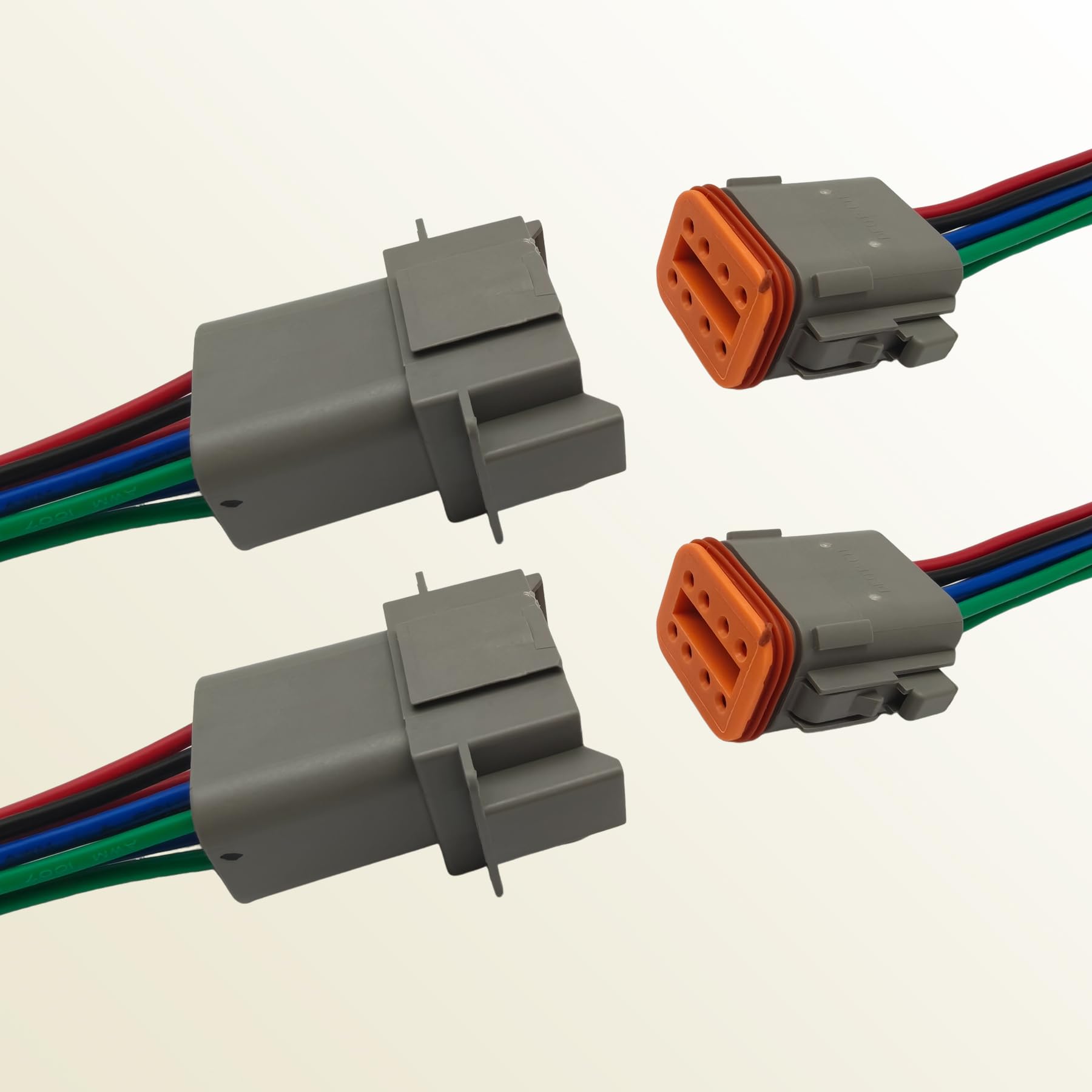 2 set di connettori per auto DT a 8 poli (maschio e femmina) con cavi da 16 AWG per auto/camion/barche/LED