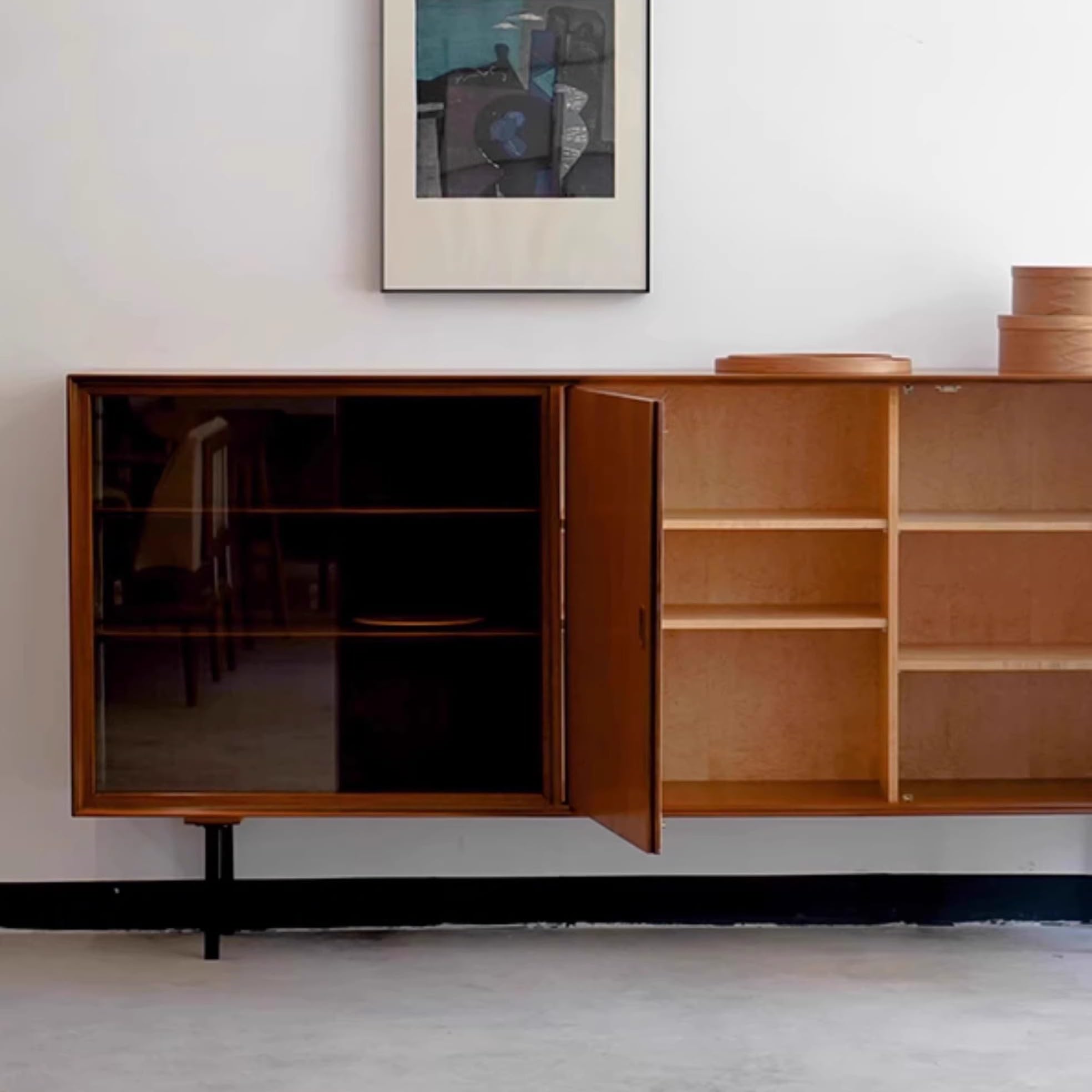 Mueble Buffet Moderno Vitrina de Cocina Retro Madera Maciza, 220 x 35 106 cm, for el hogar, Sala Estar, Porche Lateral, decoración, Muebles
