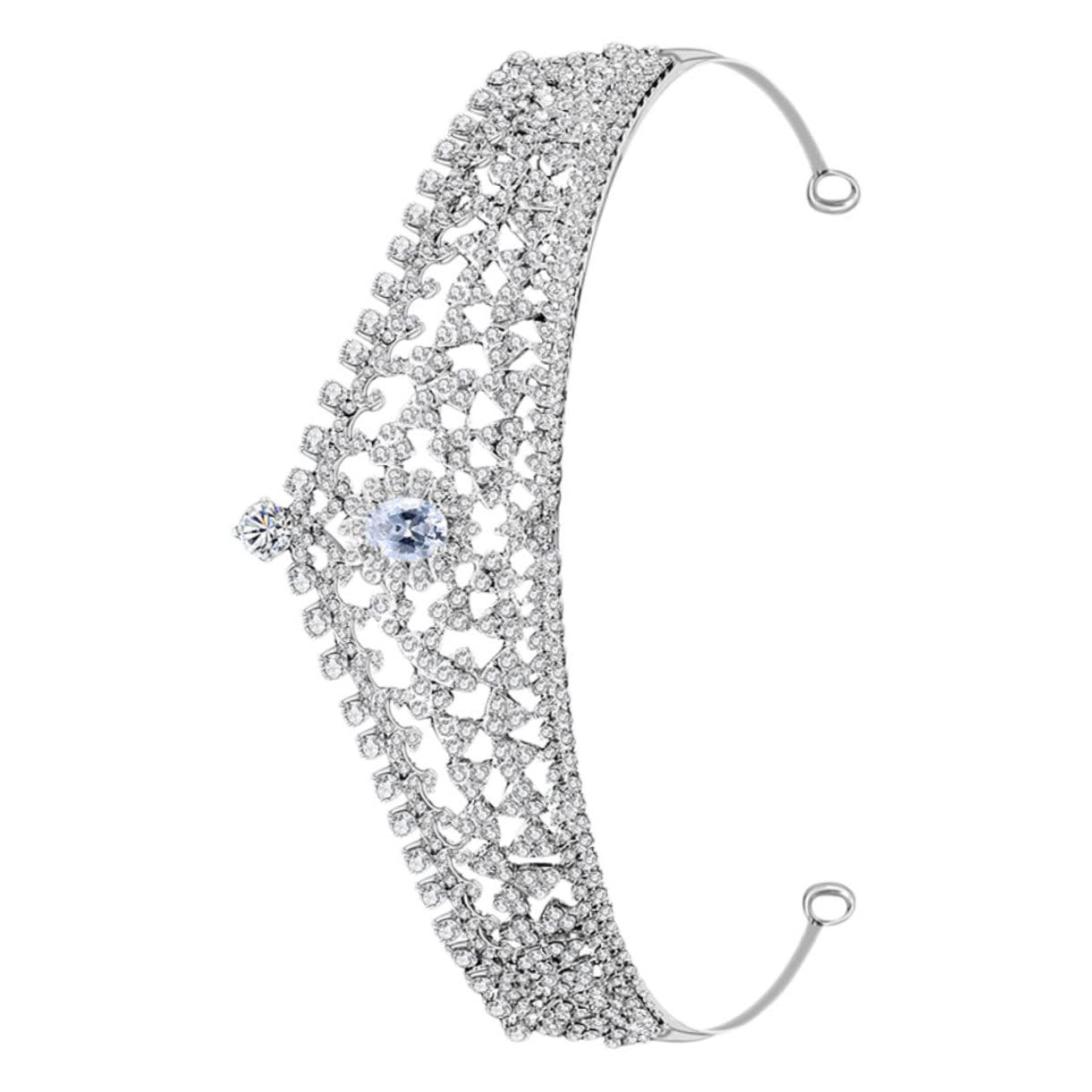 FOMIYES De Novia Accesorios Para El Cabello Princesa Tiara De La Reina Tiara De Cristal Diadema De De Novia Diadema Nupcial Tocados De Novia Tiaras De Cumpleaños Venda Boda