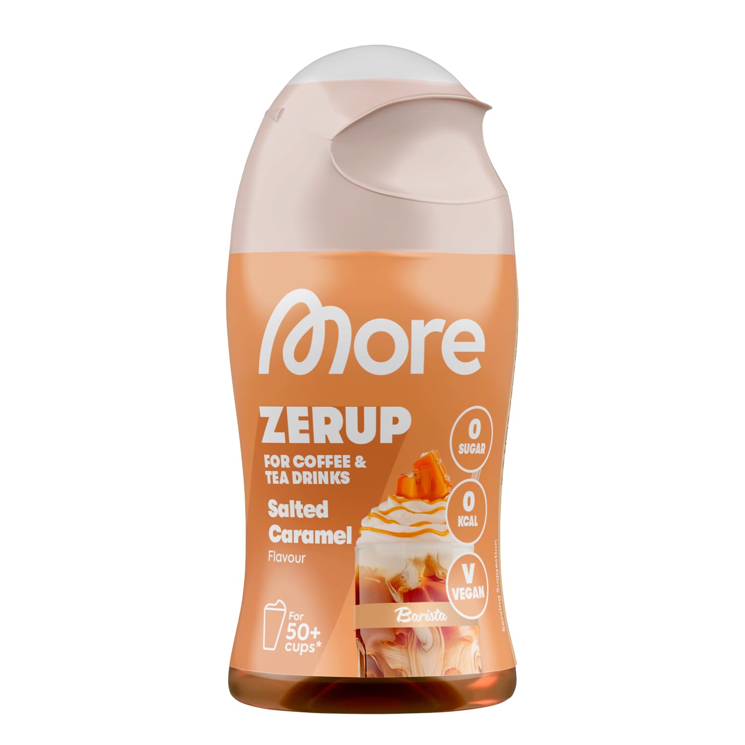 MORE Barista Zerup, Salted Caramel, 65 ml, für Kaffee, Tee und Heißgetränke, vegan, zero Kalorien - made in Germany
