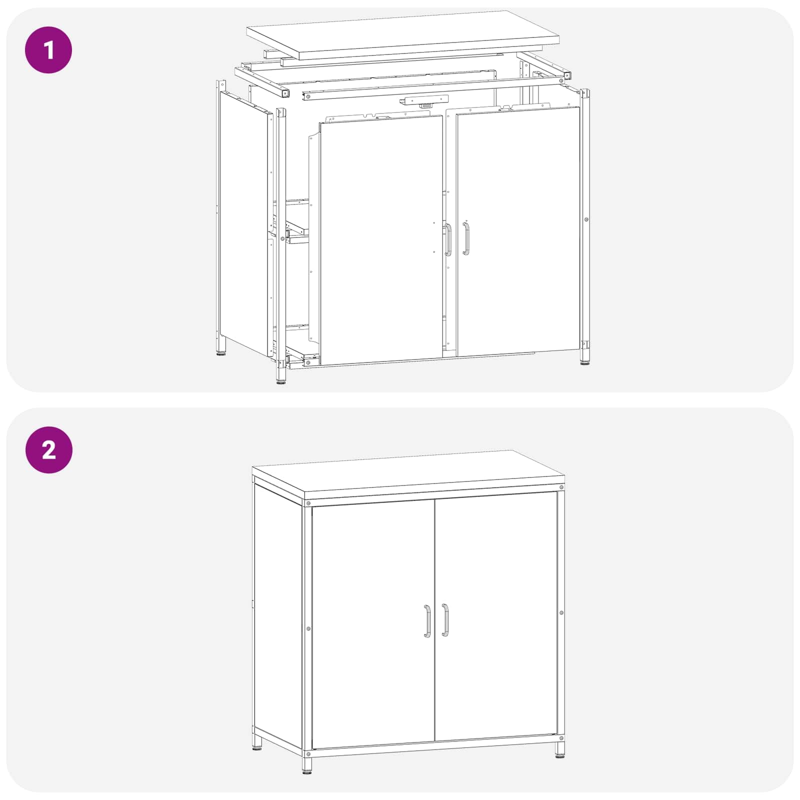 vidaXL Armadietto per Stoccaggio in Cucina HATTEM Antracite Acciaio, Cucina, Moderni sistemi di stoccaggio, scaffali rettangolari, Design Funzionale, mobili da Esterno, armadietti Eleganti