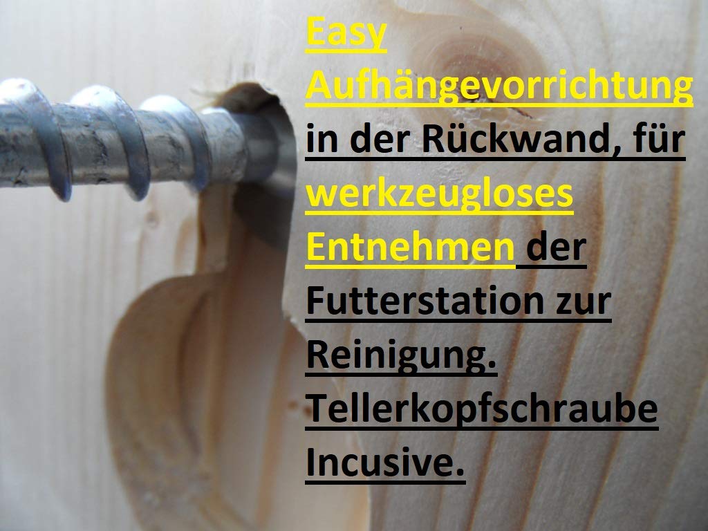 Eichhörnchenfutterhaus LÄRCHENHOLZ WITTERUNGSBESTÄNDIG WETTERFEST von Hand gefertigt Bayerischer Wald