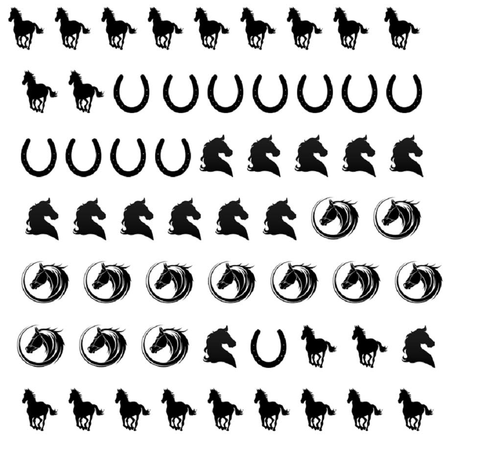Kaz Creations Horse Nail Art Decals C1 Horse Collection (Horse Nail Art Decals C1)