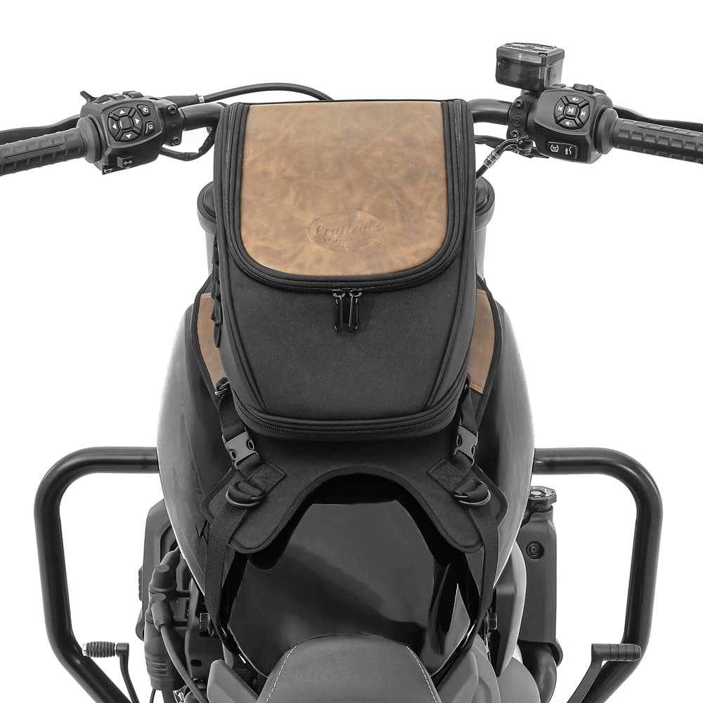 Motorrad Vintage Tankrucksack 9-13L mit Befestigungsystem Base Craftride