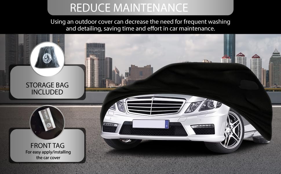Image of Car Cover for Mercedes E320 E500 E550 E63 AMG E-Class 2010-2024 w212 w213 Outdoor Protection for Your Vehicle UV 100% UV, Rain, Water Dust and Tree sap Real Oxford Material Cotton Liner
