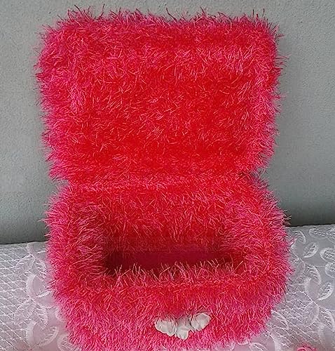 Image of Eyelash Fun Fur Yarn Premium 100% Polyester 164 Yds (150 Mt), 3.53 Oz (100 Gr) Colorful Crochet Yarn Dıy Hand Knitting. (Candy Pink, 1 Skein)