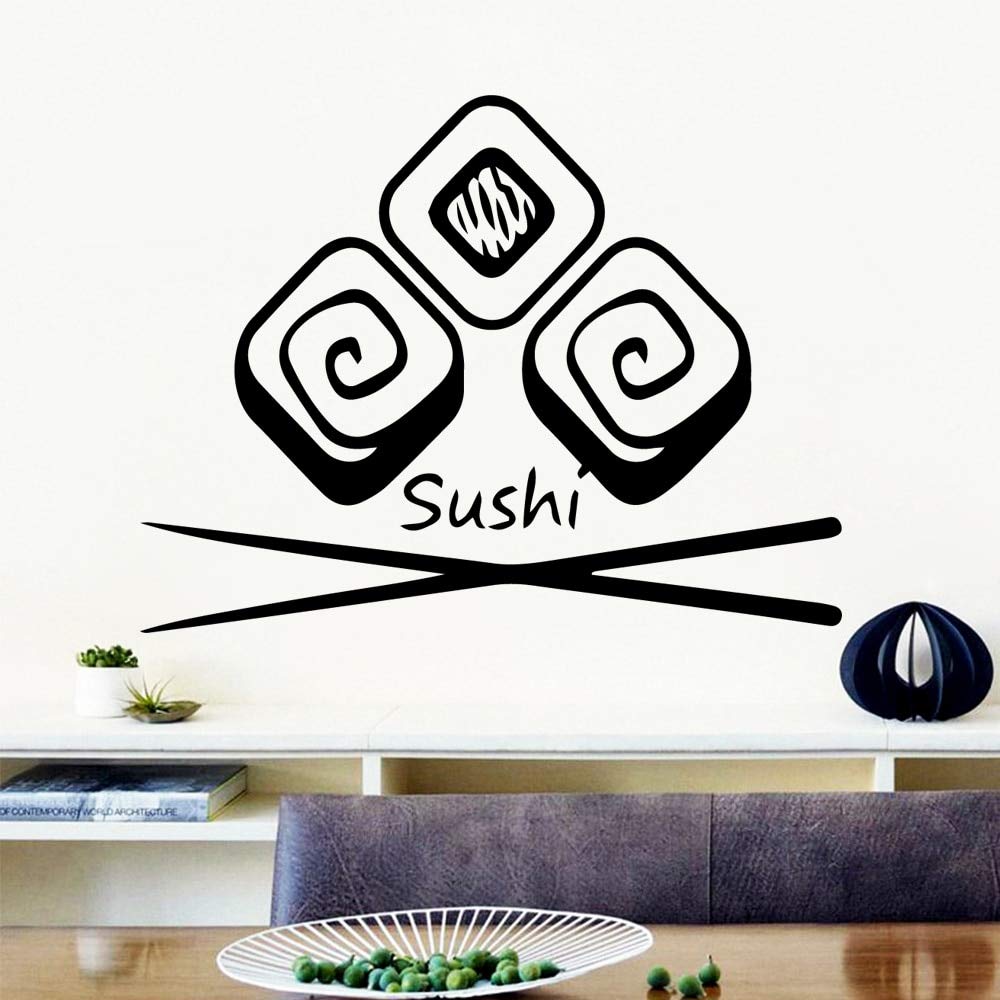 Fashionable Sushi Wall Sticker Home Decoration Accessories for Living Room Company School Office Decoration Vinyl Art Decals