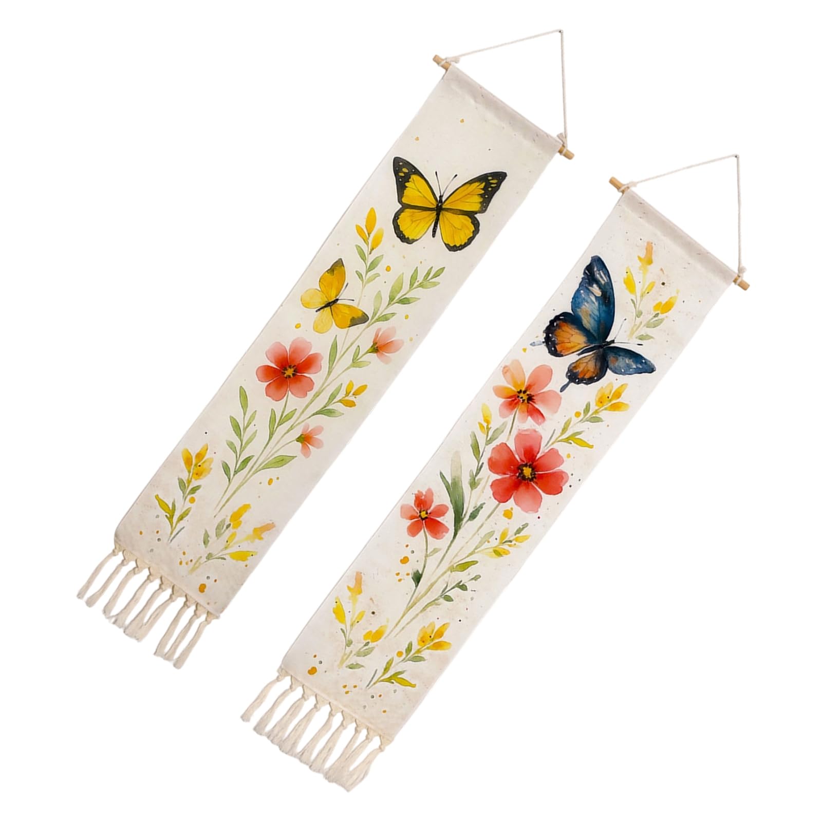 Qusinfc Front Door Hanging Banners Wildflower Summers Porch Sign Hanging Flag Porch Sign for Front Door Outdoor Decors Wildflower Summers
