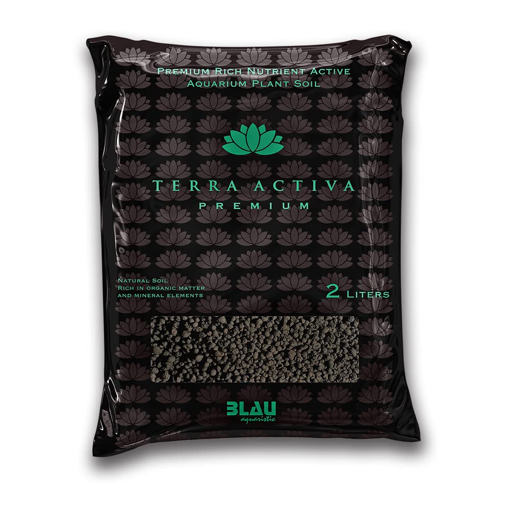 Blau Aquaristic Terra Activa Premium 2 litres, Marrón Oscuro