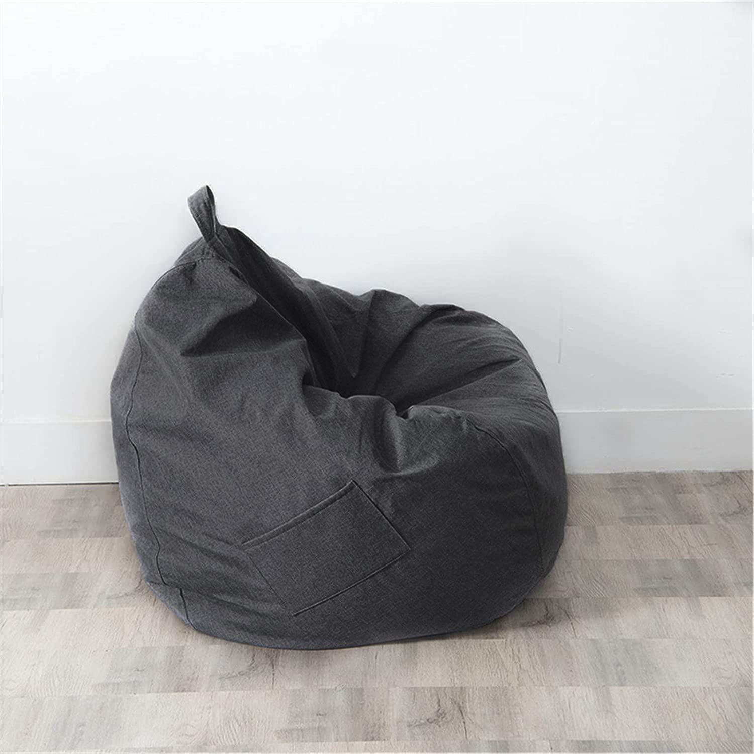 Copertura Pouf Sacco Grigio Scuro 110x120cm - Per Interni Ed Esterni, Senza Imbottitura - Foto 11