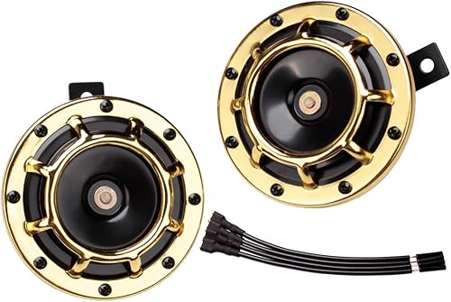 FARBIN Bocina Eléctrica para Coche, Bocinas de 12 V, Bocina Fuerte de Tono AltoBajo, Juego de Bocinas Gemelas para Motocicleta, Camión, Barco