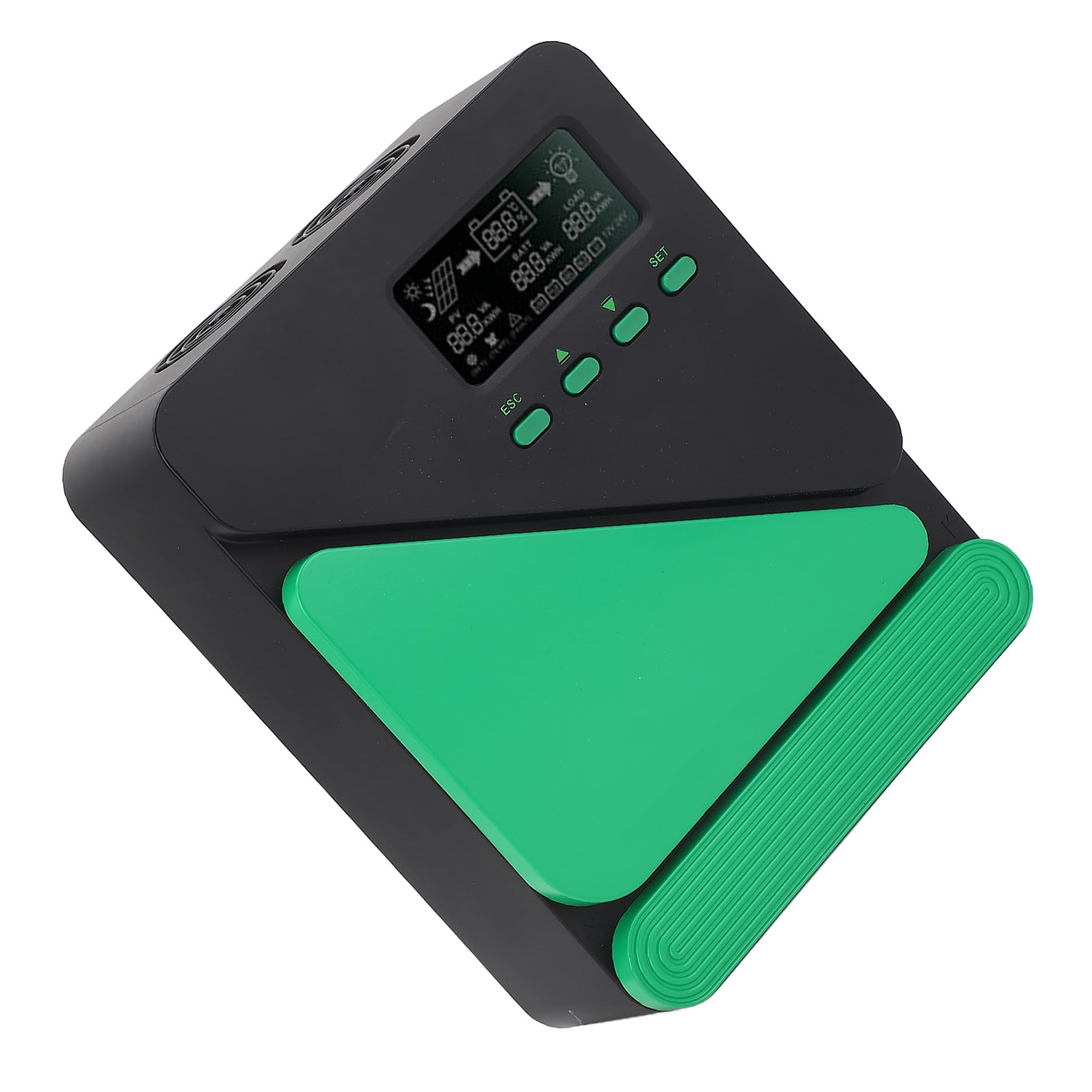 Ejoyous Regolatore di Carica Solare MPPT, Regolatore di Carica Pannello Solare ABS 12V 24V Automatico con Display LCD Retroilluminato, Doppia USB 5V 3A, Ingresso VOC 100V per Sistemi Solari Esterni