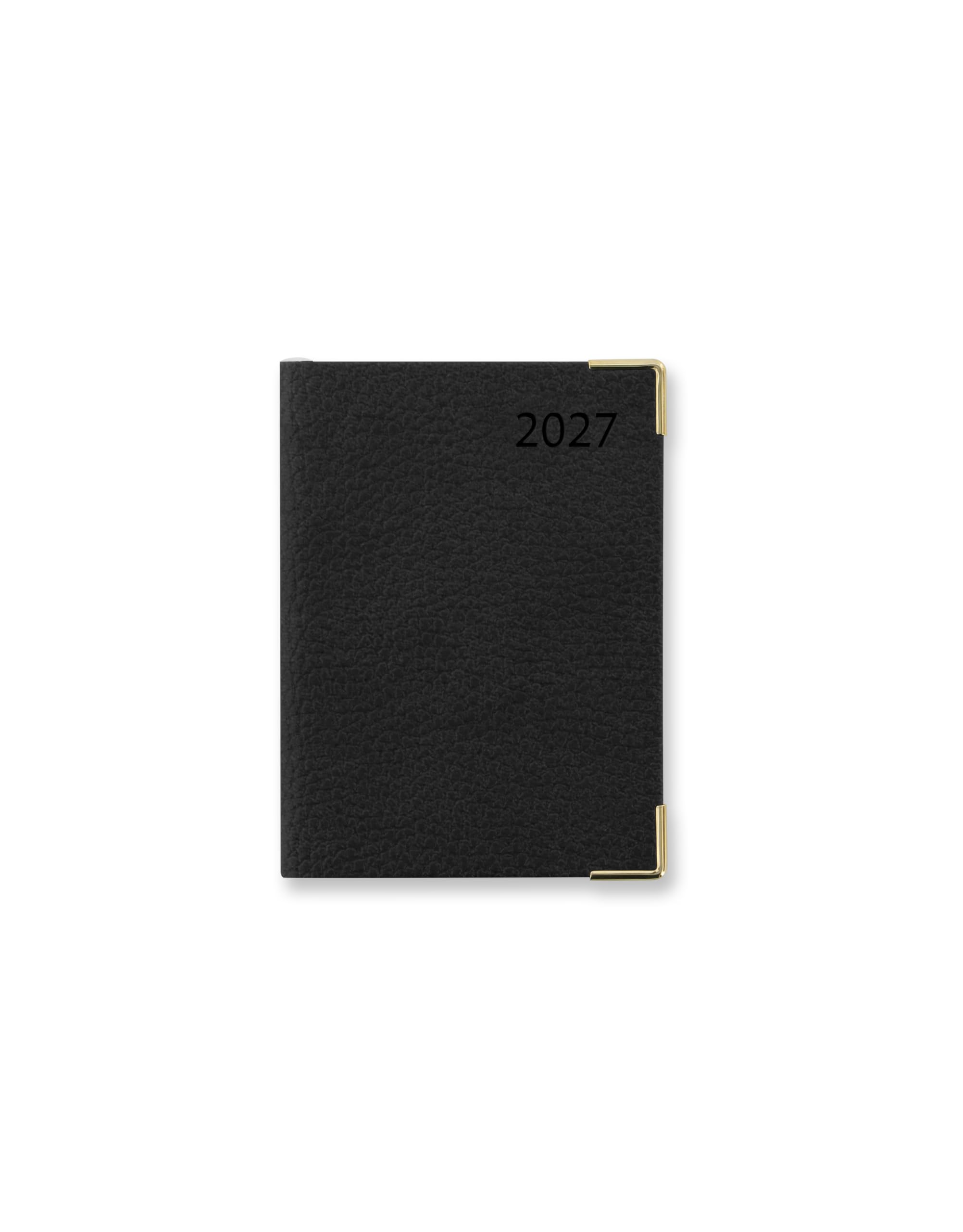 Letts of London Connoisseur Mini Pocket week to view 2027 diary - Black 27-TC3EPBK