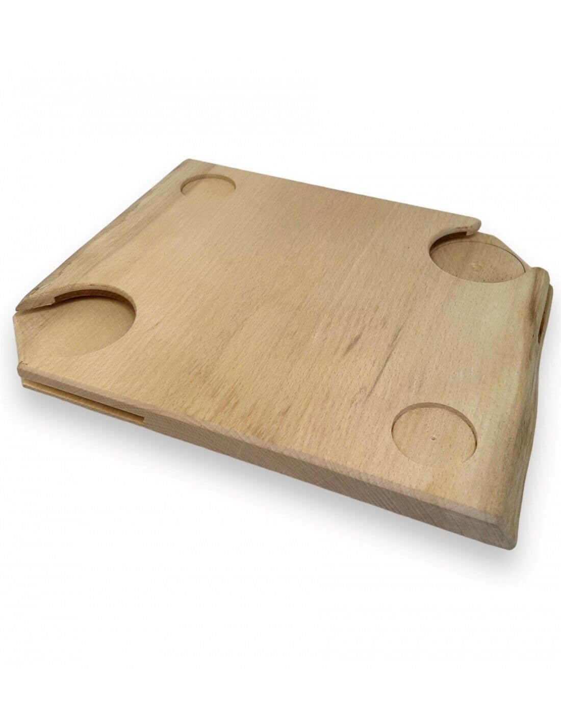 Set Vassoio in legno per aperitivo con 2 coppette e 2 calici | fatto a mano | ristorante casa bar | made in italy