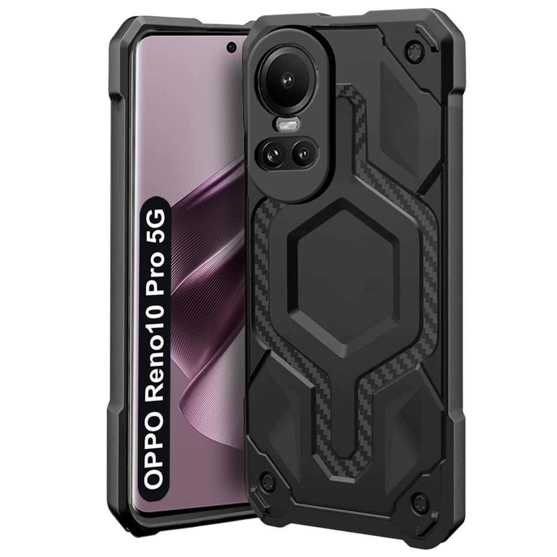Fashionury Oppo Reno 10 Pro 5G Back Cover | Hybrid Defender Series | Shockproof Armor Bumper | Ultimate Drop Protection | Soft TPU Case for Oppo Reno 10 Pro 5G (Black) (B0CGPVPND7) Amazon Price History, Amazon Price Tracker